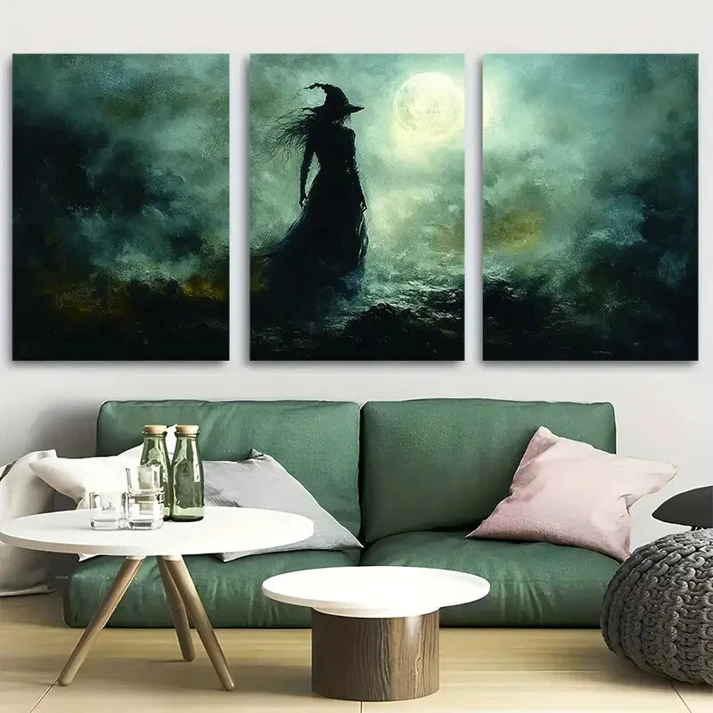 3pcs The Wicked Witch Halloween Metal Print Ready to Hang Art