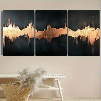 3pcs Copper Crystal Artwork Wall Art Canvas Unframed - High Quality Print 100% Australian Made Wall Canvas