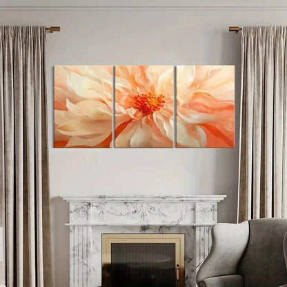 3pcs Abstract Floral Art Elegant Design Metal Print Ready to Hang Art