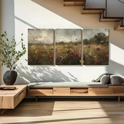 3pcs Floral Landscape Abstract Nature Scene Metal Print Ready to Hang Art
