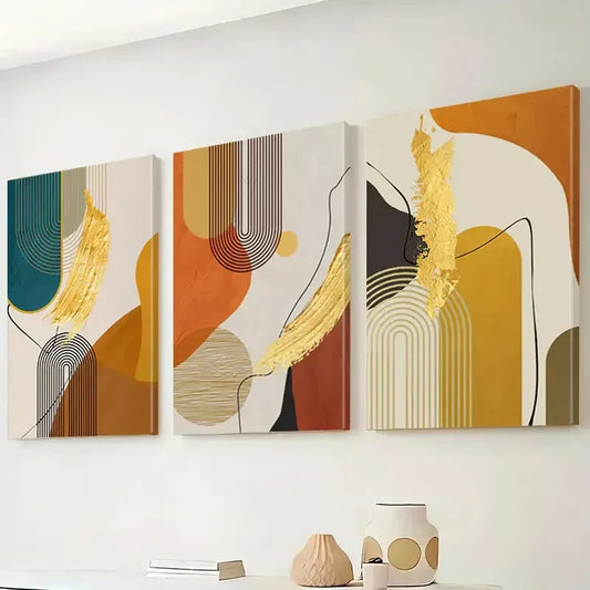 3pcs Luxury Abstract Line Canvas Framed 40x60cm - High Quality Print 100% Australian Made Wall Canvas Ready to Hang