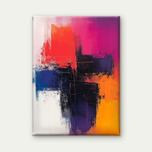 Vibrant Abstract Pastel 60x90cm Metal Print Ready to Hang
