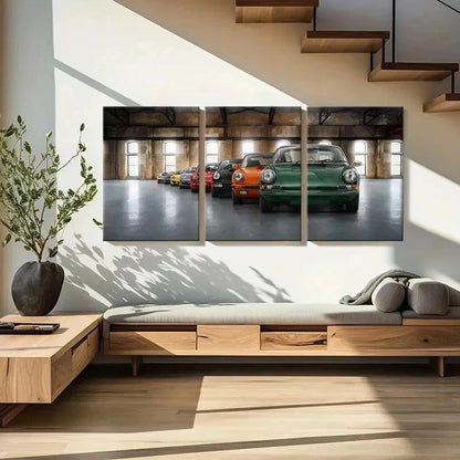 3pcs Colorful Modern Sports Super Cars Wall Art Set Canvas Framed 40x60cm - High Quality Print 100% Australian Made Wall Canvas Ready to Hang