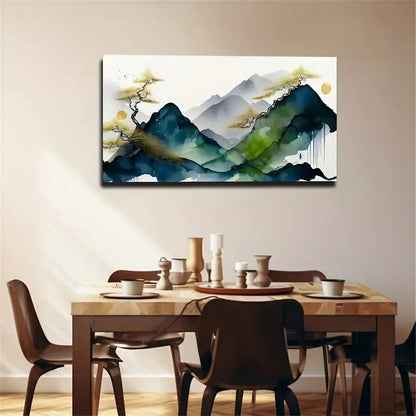 Chinese Landscape Wall Art Canvas Office Home Room Framed 120x60cm