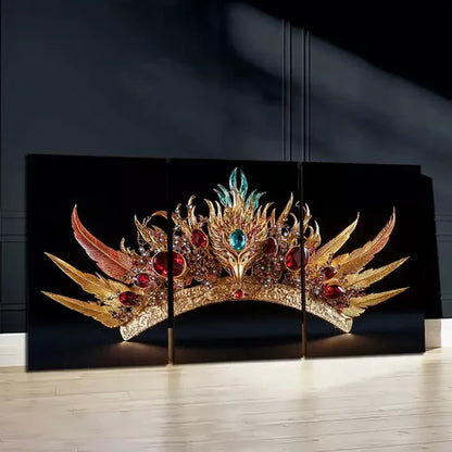 3pcs Decorative Crown Canvas Framed 60x90cm - High Quality Print 100% Australian Made Wall Canvas Ready to Hang