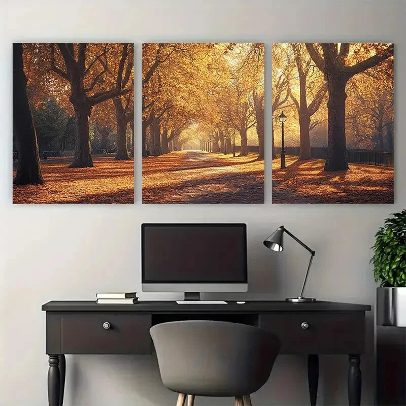 3pcs Myatts London's Famous Park Metal Print Ready to Hang Art