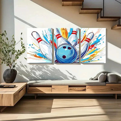 3pcs Abstract Art Vintage Wall Art Painting Metal Print Ready to Hang Art