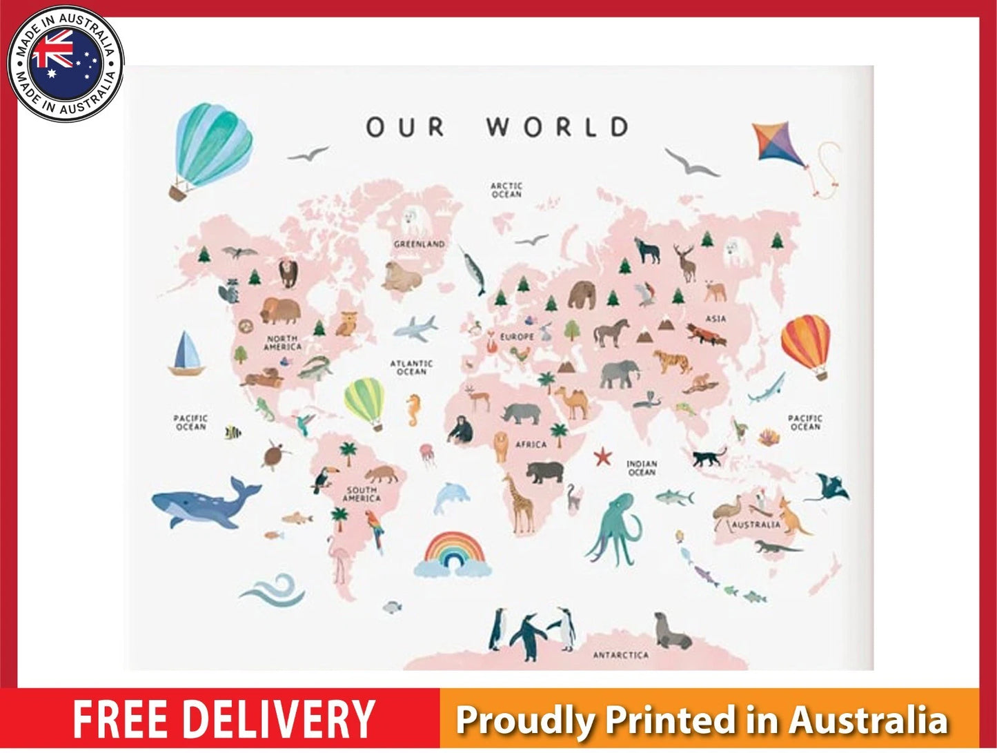 NEW (LAMINATED) Jungle Animals (61X91CM) Educational CHART PICTURE PRINT