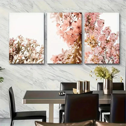 3pcs Decor Cherry Blossom Decor Pink Cherry BlossomMetal Print Ready to Hang Art