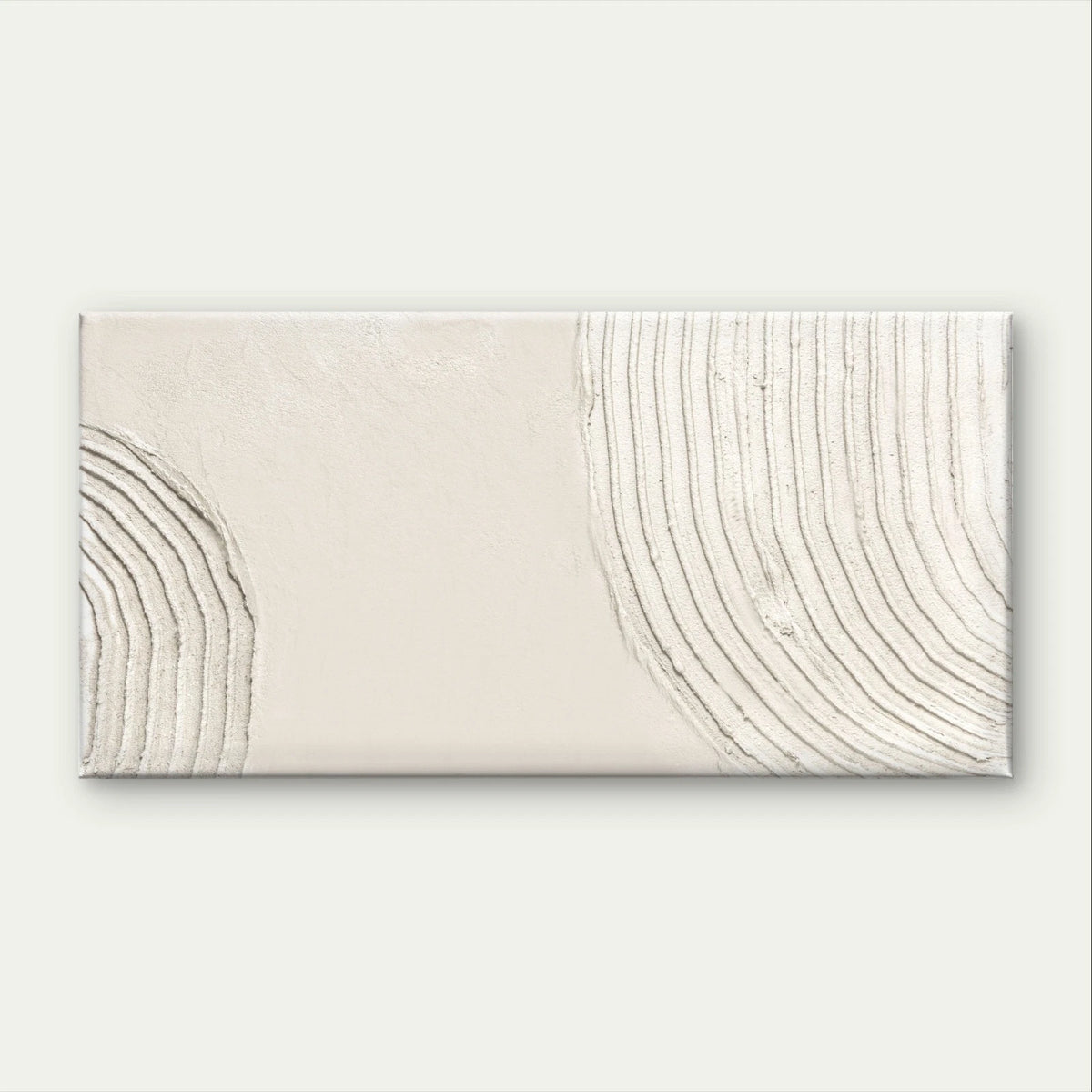Neutral Textured Plaster Curved Line Wall Art Canvas Office Home Framed 120x60cm
