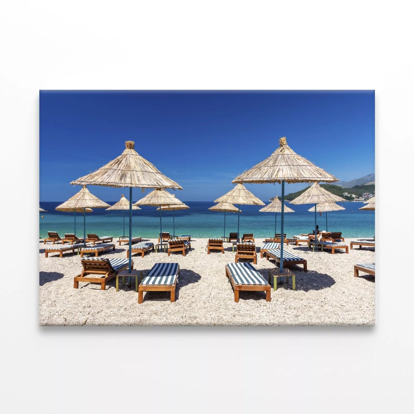 Paradise Beach In Himare Wall Art Decor 100% Australian Made