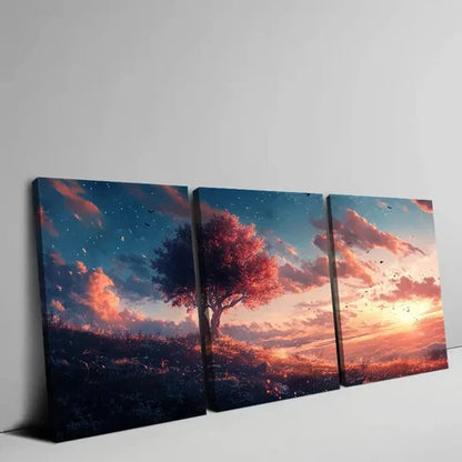 3pcs Abstract Vibrant Natural Scenery Wall Art Set Canvas Unframed - High Quality Print 100% Australian Made Wall Canvas