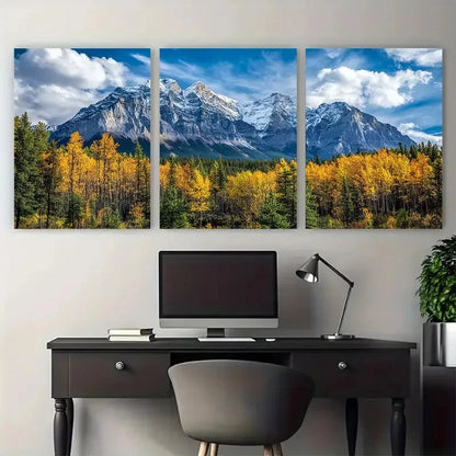 3pcs Banff National Park Alberta Canada Travel Wall Art Set Canvas Framed 50x70cm - High Quality Print 100% Australian Made Wall Canvas Ready to Hang