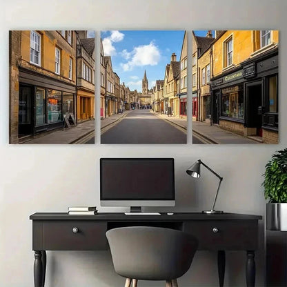 3pcs Cheltenham Cotswold's Architecture Perfect Wall Art Canvas Framed 60x90cm