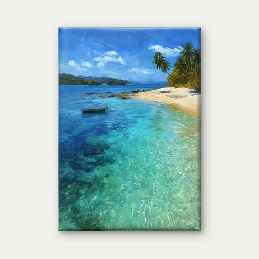 Fiji Island Beach Scene 60x90cm Metal Print Ready to Hang