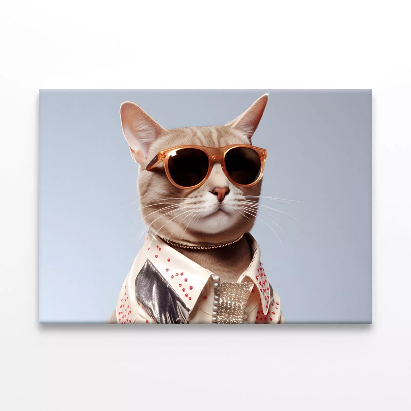 Aesthetic Cat Wearing Sunglasses Wall Art Decor 100% Australian Made