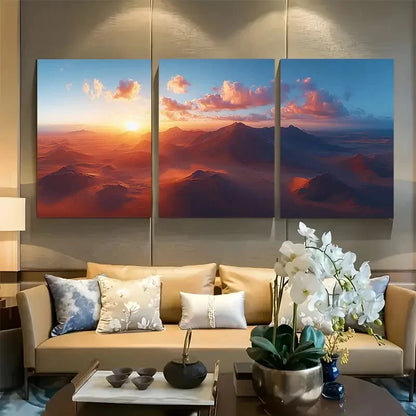 3pcs Timanfaya National Park Metal Print Ready to Hang Art