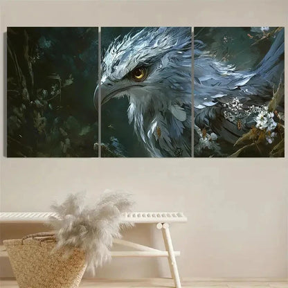 3pcs Barocco Bird Wall Art Set Canvas Framed 50x70cm - High Quality Print 100% Australian Made Wall Canvas Ready to Hang