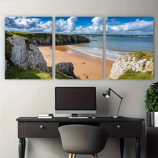 3pcs Pembrokeshire Coast National Park Travel Metal Print Ready to Hang Art