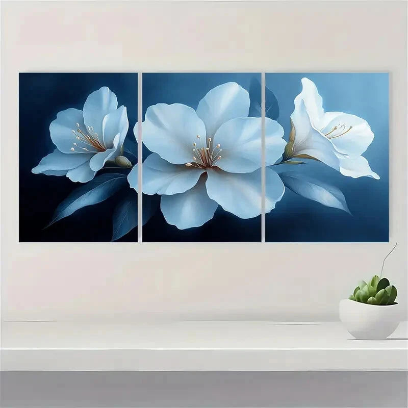 3pcs Flower Art Azalea Art Azalea Painting Metal Print Ready to Hang Art
