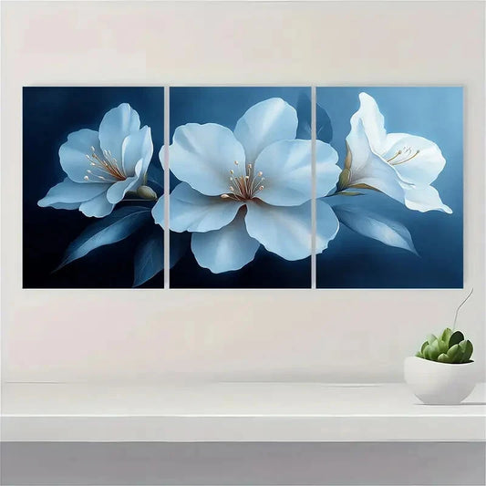 3pcs Flower Art Azalea Art Azalea Painting Metal Print Ready to Hang Art