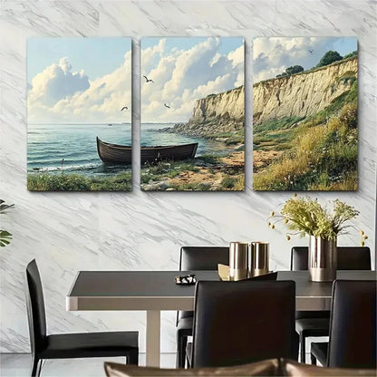 3pcs Norfolk Coast Scenic Landscape Metal Print Ready to Hang Art
