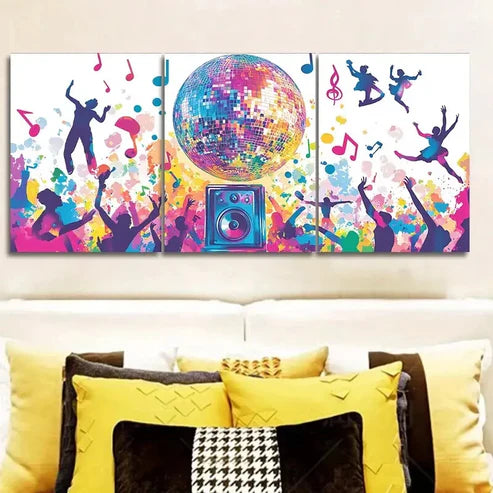 3pcs A Big Party Wall Art Set Canvas Unframed - High Quality Print 100% Australian Made Wall Canvas