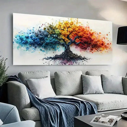Abstract Tree of Life  wall canvas office home room framed 120x60cm