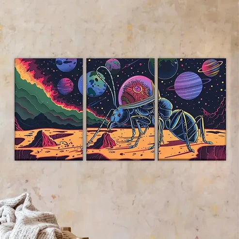 3pcs the end of the world Wall Art Set Canvas Unframed - High Quality Print 100% Australian Made Wall Canvas - Bella Home Decor