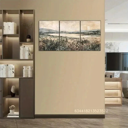 3pcs Wildflowers Art Poster Landscape Art Metal Print Ready to Hang Art
