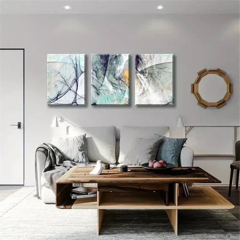 3pcs Abstract Modern Line Canvas Framed 60x90cm - High Quality Print 100% Australian Made Wall Canvas Ready to Hang