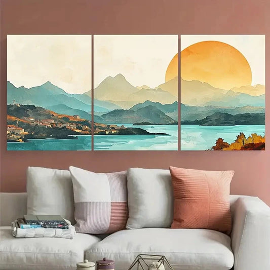 3pcs Vibrant Kahramanmaras Turkey Travel Metal Print Ready to Hang Art