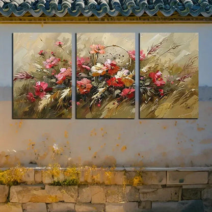 3pcs Dream Chaser Floral Decoration Metal Print Ready to Hang Art