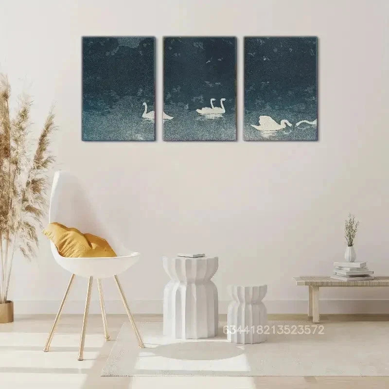 3pcs Bird Art Posters Vintage wall art Metal Print Ready to Hang Art