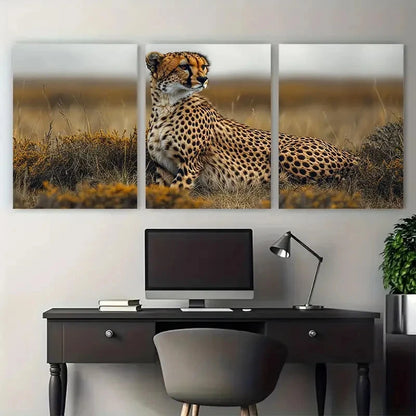 3pcs Cheetah Maasai Mara National Reserve Metal Print Ready to Hang Art