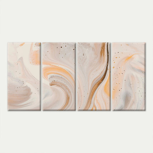4pcs Minimalist Neutral Marble Modern Beige Wall Art Canvas Framed 45x80cm - High Quality Print 100% Australian Made Wall Canvas Ready to Hang