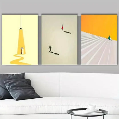 3pcs Abstract & Figurative Canvas Framed 40x60cm - High Quality Print 100% Australian Made Wall Canvas Ready to Hang