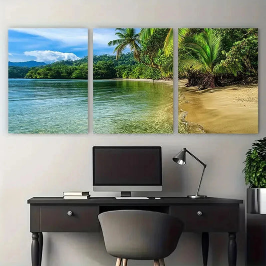 3pcs Exquisite Costa Rica Scenes with Puerto Viejo Metal Print Ready to Hang Art