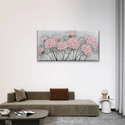 Pink Flower Tree Floral Wall Art Canvas Office Home Room Framed 120x60cm