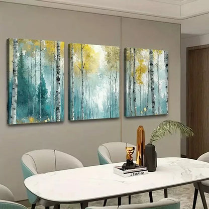 3pcs Forest Abstract Wall Art Canvas Framed 40x60cm - High Quality Print 100% Australian Made Wall Canvas Ready to Hang