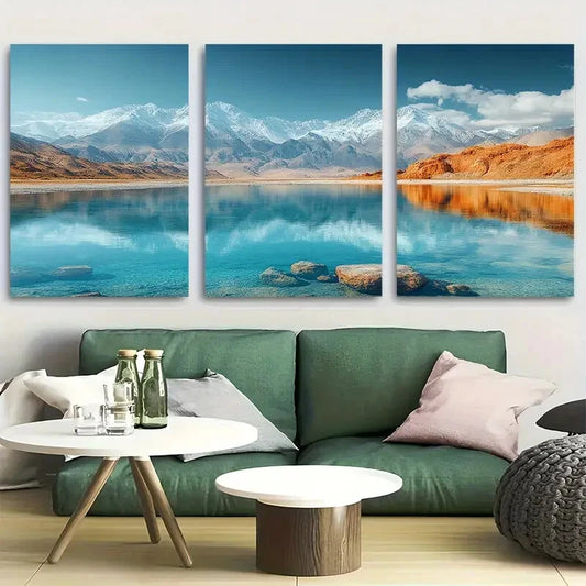3pcs Badab e Surt Iran Travel Metal Print Ready to Hang Art