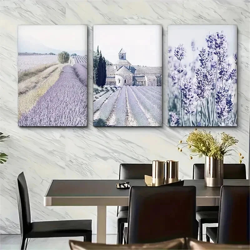 3pcs France Provence Gallery Cityscape Metal Print Ready to Hang Art