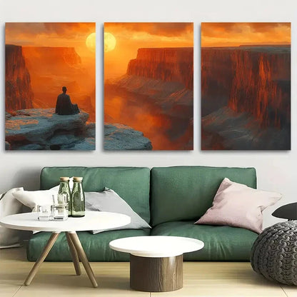 3pcs Grand Canyon Southwest Landscape Metal Print Ready to Hang Art