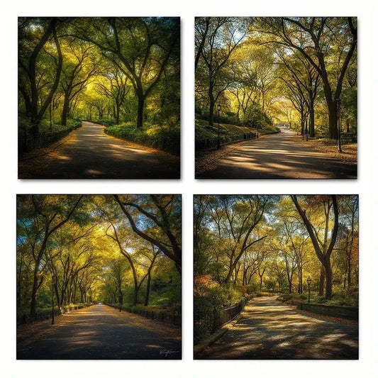 4pcsGreen NatureWall Art Canvas Framed