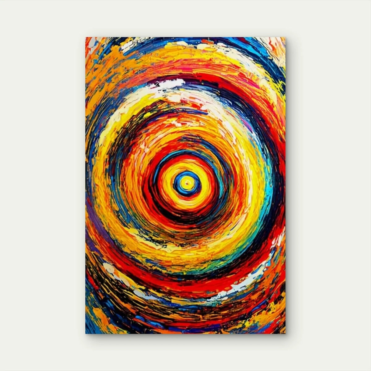 Vibrant Circular Abstract 60x90cm Metal Print Ready to Hang