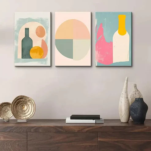 3pcs Fashion Abstract Wall Art Canvas Framed 60x90cm - High Quality Print 100% Australian Made Wall Canvas Ready to Hang