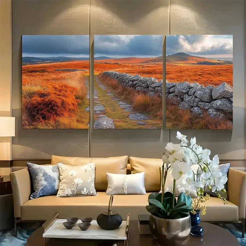 3pcs Dartmoor National Park England Travel Metal Print Ready to Hang Art