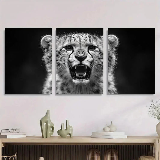 3pcs Abstract Oil Painting Colourful Metal Print Ready to Hang Art