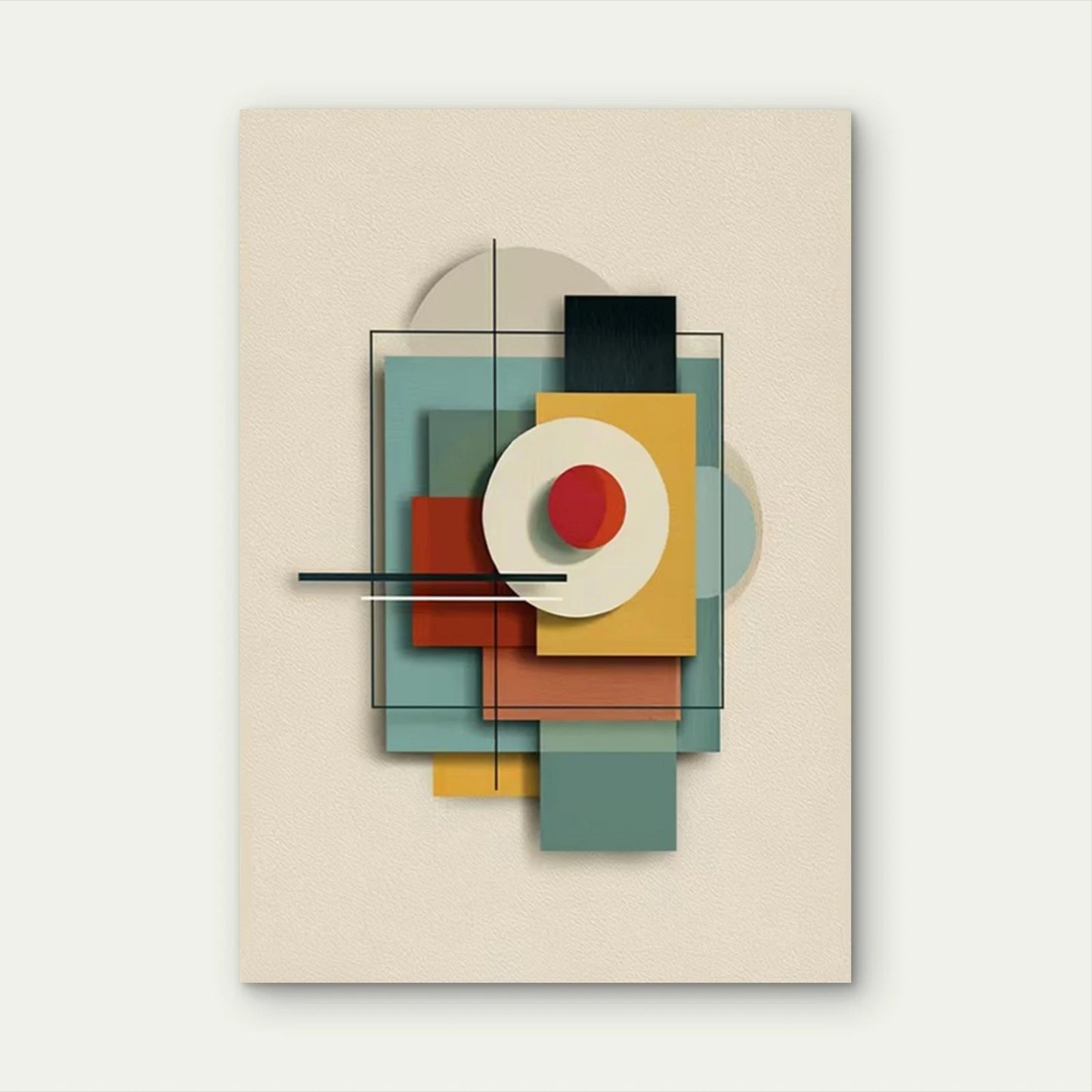 Mid-Century Modern Decor 60x90cm Metal Print Ready to Hang