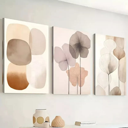 3pcs Beautiful Floral Leaf  Wall Art Set Canvas Framed 50x70cm - High Quality Print 100% Australian Made Wall Canvas Ready to Hang - Bella Home Decor